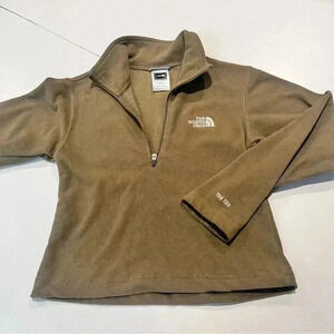 The north face fleece half zip‎ olive green boys XS long sleeve playwear